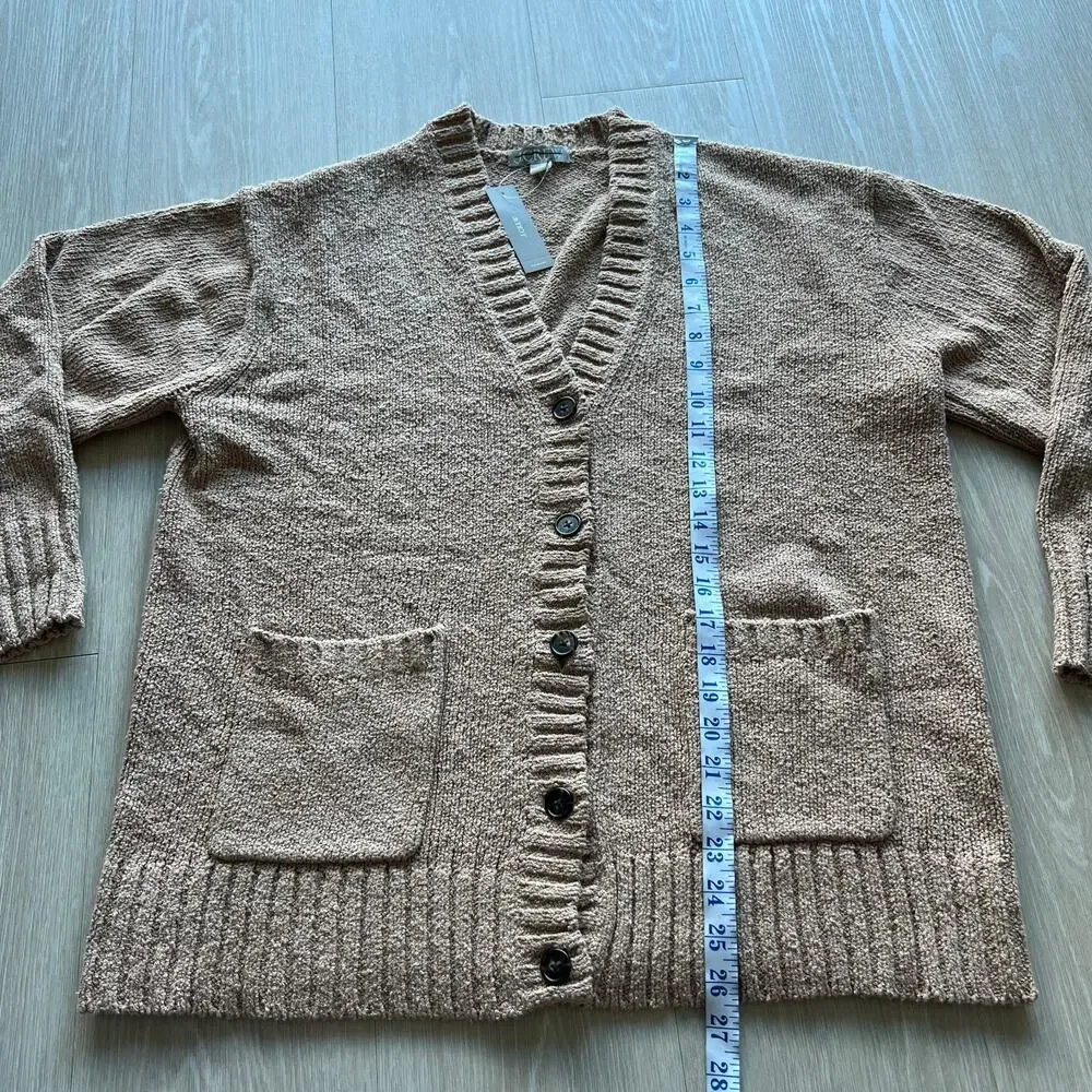 J Crew Marina V-Neck Cardigan Womens Large CM461 Pebble Shore